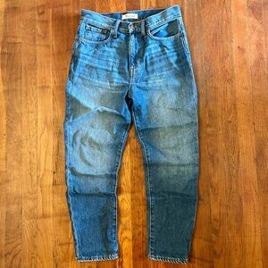 Madewell The Mom Jean Preppy Mallcore Medium Wash High Rise Denim Blue Jeans 28
